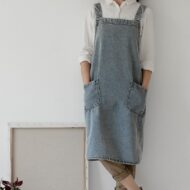 Tablier en denim bleu Vêtements de travail pour café