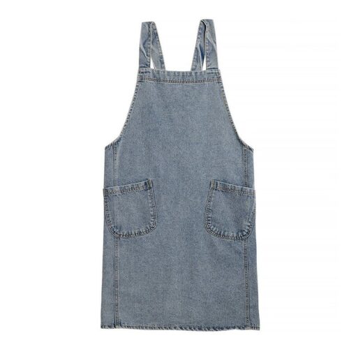 Tablier en denim bleu Vêtements de travail pour café