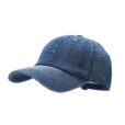 Zwarte Blauwe Denim Baseballpet Verstelbare Cap