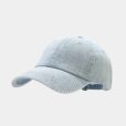 Zwarte Blauwe Denim Baseballpet Verstelbare Cap