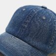 Zwarte Blauwe Denim Baseballpet Verstelbare Cap