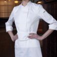 Zwart Wit Polyester Katoenen Dames Chef Shirt