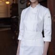 Zwart Wit Polyester Katoenen Dames Chef Shirt