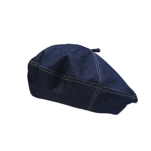 Beret en denim bleu Chapeau de soleil extérieur