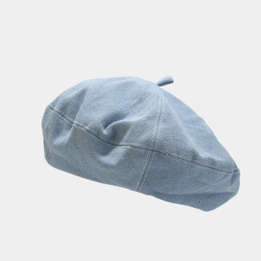 Blauwe Denim Baret Buitenzonnehoed