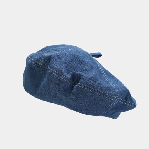 Beret en denim bleu Chapeau de soleil extérieur