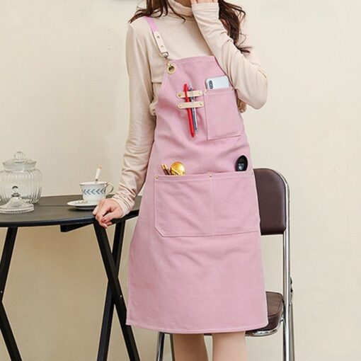 Roze Canvas Schort Paars Kaki Uniform