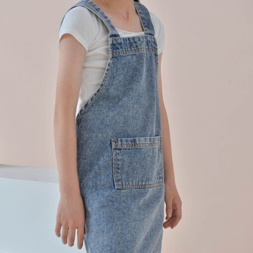 Kinderen Blauwe Denim Schort Kinderkleding