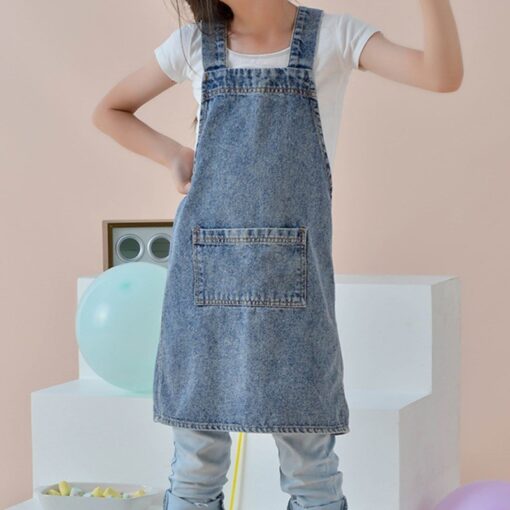 Kinderen Blauwe Denim Schort Kinderkleding