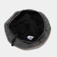 Beret en denim bleu, chapeau de soleil noir Casquette ronde