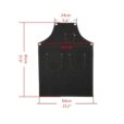 Tablier en denim noir pour tenue de travail de barbier et fleuriste