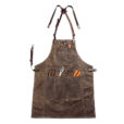 Waxed Canvas Apron Cross Back Straps