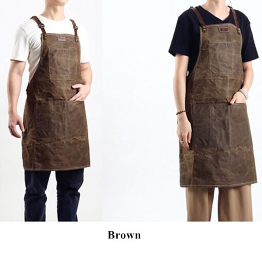 Waxed Canvas Apron Cross Back Straps