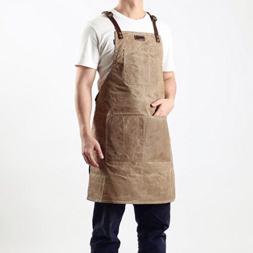 Waxed Canvas Apron Cross Back Straps