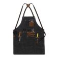 Cross-back Waxed Canvas Industrial Apron