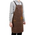 Cross-back Waxed Canvas Industrial Apron