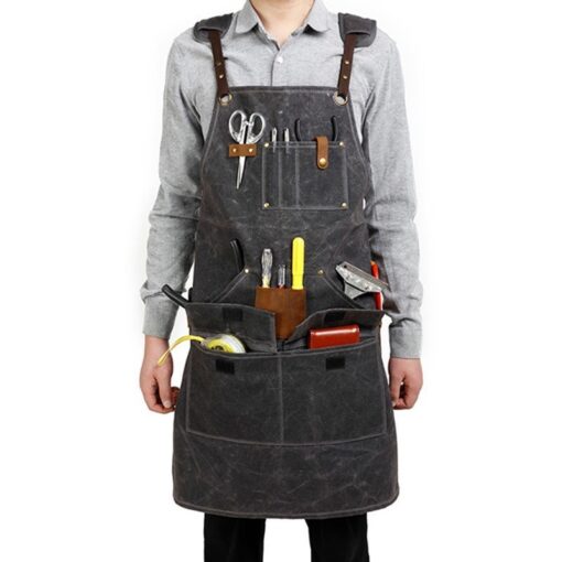 Waxed Canvas Grilling Apron Industrial Workwear