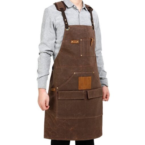 Waxed Canvas Grilling Apron Industrial Workwear