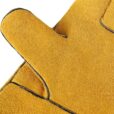 Gants en cuir jaune pour barbecue et ustensiles de grillade