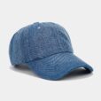 Blauwe Denim Baseballpet Zwarte Zonnehoed