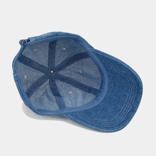 Blue Denim Baseball Cap Black Sun Hat