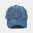 Blauwe Denim Baseballpet Zwarte Zonnehoed