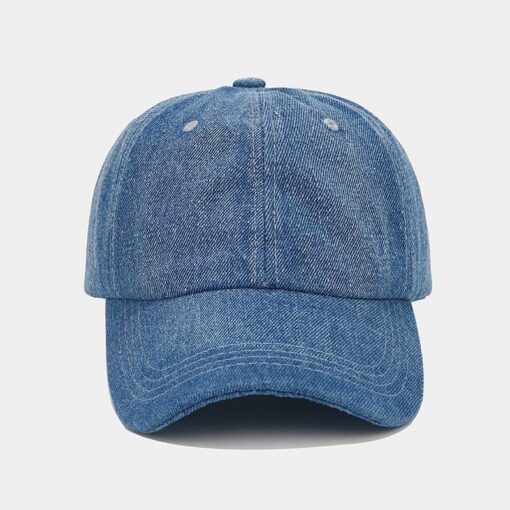 Blauwe Denim Baseballpet Zwarte Zonnehoed