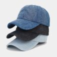 Blauwe Denim Baseballpet Zwarte Zonnehoed