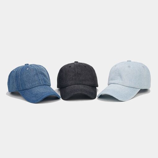 Blue Denim Baseball Cap Black Sun Hat