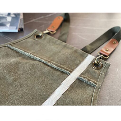 Cross-back Canvas Apron Cafe Workwear