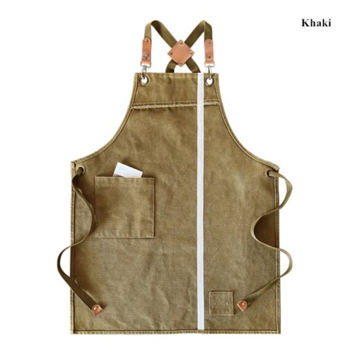 Cross-back Canvas Apron Cafe Workwear