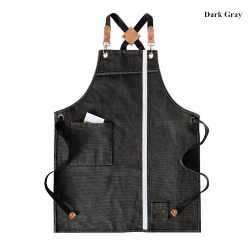 Cross-back Canvas Apron Cafe Workwear