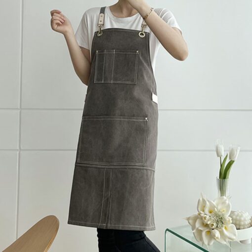 Split-Leg Canvas Apron Crossback Straps